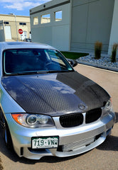 BMW E82 1-Series E8X Carbon Fiber Hood (FULL CARBON FIBER)