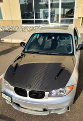 BMW E82 1-Series E8X Carbon Fiber Hood (FULL CARBON FIBER)